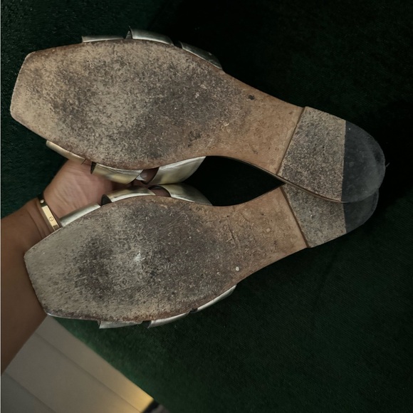 Saint Laurent Tribute Mules sandals Gold size 36 - Picture 5 of 5